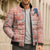 Red Palaka Crane and Flowers Bomber Puffer Jacket Japan Heritage Spirit - Polynesian Pride