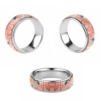 Red Palaka Crane and Flowers Classic Ring Japan Heritage Spirit LT9 - Polynesian Pride