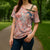 Red Palaka Crane and Flowers Cross Shoulder Shirt Japan Heritage Spirit - Polynesian Pride