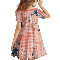 Red Palaka Crane and Flowers Family Matching Puletasi and Hawaiian Shirt Japan Heritage Spirit - Polynesian Pride