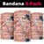 Red Palaka Crane and Flowers Neck Gaiter Japan Heritage Spirit - Polynesian Pride