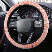 Red Palaka Crane and Flowers Steering Wheel Cover Japan Heritage Spirit LT9 - Polynesian Pride