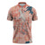 Red Palaka Crane and Flowers Zipper Polo Shirt Japan Heritage Spirit - Polynesian Pride