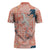 Red Palaka Crane and Flowers Zipper Polo Shirt Japan Heritage Spirit - Polynesian Pride