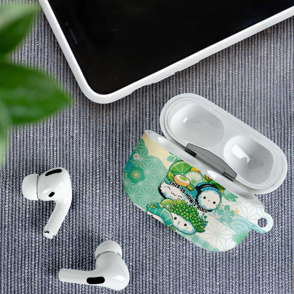 Japanese Kawaii Sushi AirPods Case Green Wagara Palaka This Is How I Roll LT9 - Polynesian Pride