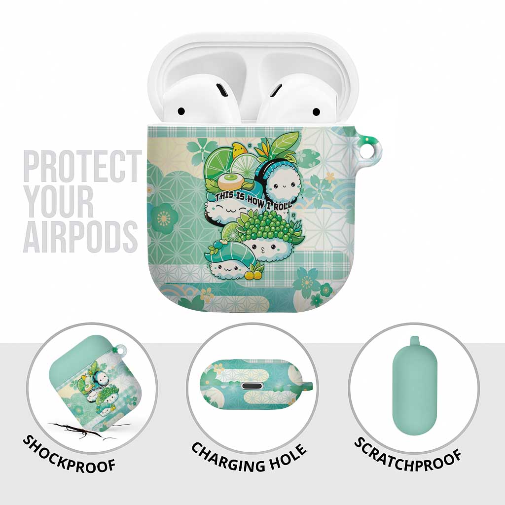 Japanese Kawaii Sushi AirPods Case Green Wagara Palaka This Is How I Roll LT9 - Polynesian Pride