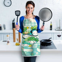 Japanese Kawaii Sushi Apron Green Wagara Palaka This Is How I Roll LT9 - Polynesian Pride