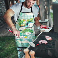 Japanese Kawaii Sushi Apron Green Wagara Palaka This Is How I Roll LT9 - Polynesian Pride