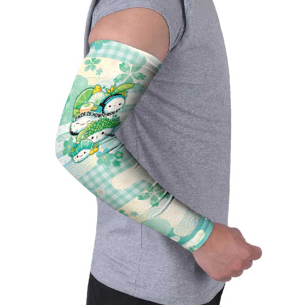 Personalized Japanese Kawaii Sushi Arm Sleeves Green Wagara Palaka This Is How I Roll LT9 - Polynesian Pride