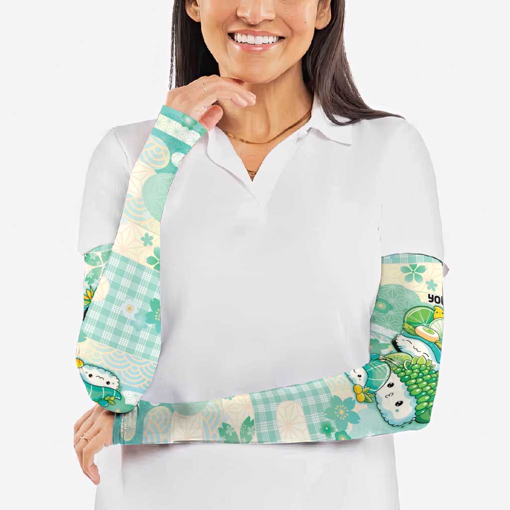 Personalized Japanese Kawaii Sushi Arm Sleeves Green Wagara Palaka This Is How I Roll LT9 - Polynesian Pride