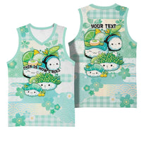 Personalized Japanese Kawaii Sushi Basketball Jersey Green Wagara Palaka This Is How I Roll LT9 - Polynesian Pride