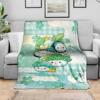 Japanese Kawaii Sushi Blanket Green Wagara Palaka This Is How I Roll LT9 - Polynesian Pride