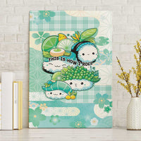 Japanese Kawaii Sushi Canvas Wall Art Green Wagara Palaka This Is How I Roll LT9 Without Frame Green - Polynesian Pride