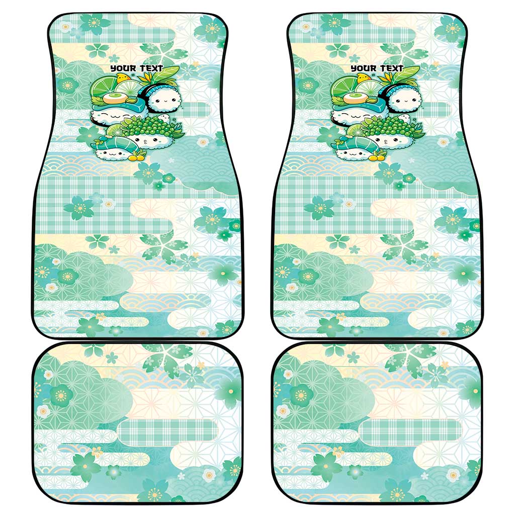 Personalized Japanese Kawaii Sushi Car Mats Green Wagara Palaka This Is How I Roll LT9 - Polynesian Pride