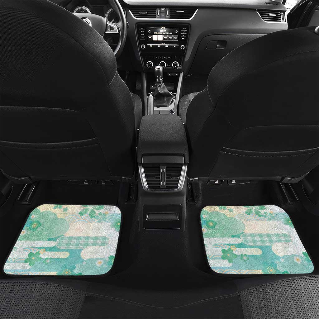 Personalized Japanese Kawaii Sushi Car Mats Green Wagara Palaka This Is How I Roll LT9 Set 2pcs - Back Green - Polynesian Pride
