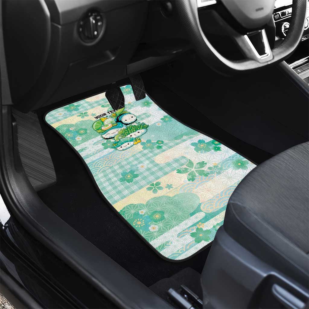 Personalized Japanese Kawaii Sushi Car Mats Green Wagara Palaka This Is How I Roll LT9 - Polynesian Pride