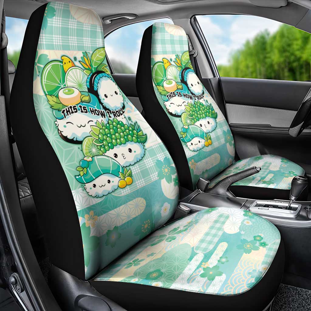 Japanese Kawaii Sushi Car Seat Cover Green Wagara Palaka This Is How I Roll