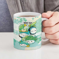 Personalized Japanese Kawaii Sushi Ceramic Mug Green Wagara Palaka This Is How I Roll LT9 - Polynesian Pride