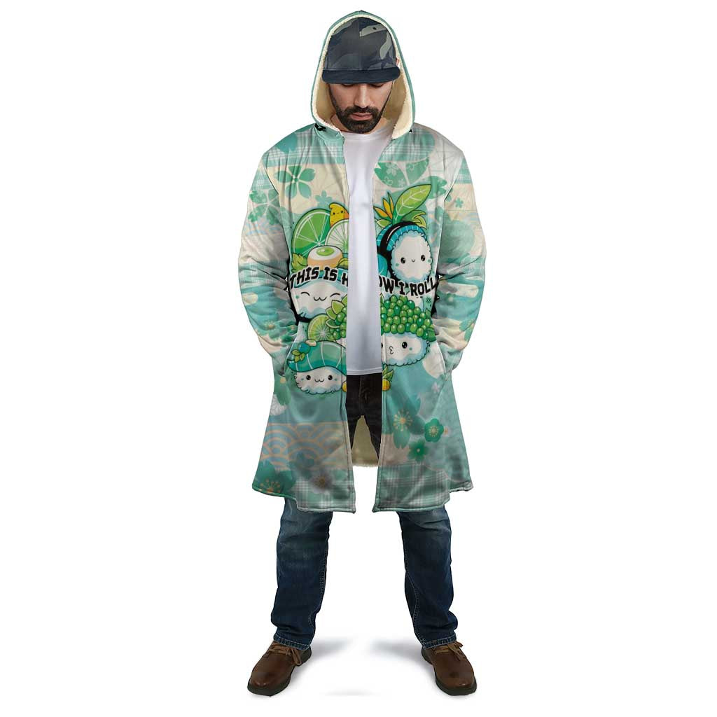 Personalized Japanese Kawaii Sushi Cloak Green Wagara Palaka This Is How I Roll LT9 - Polynesian Pride