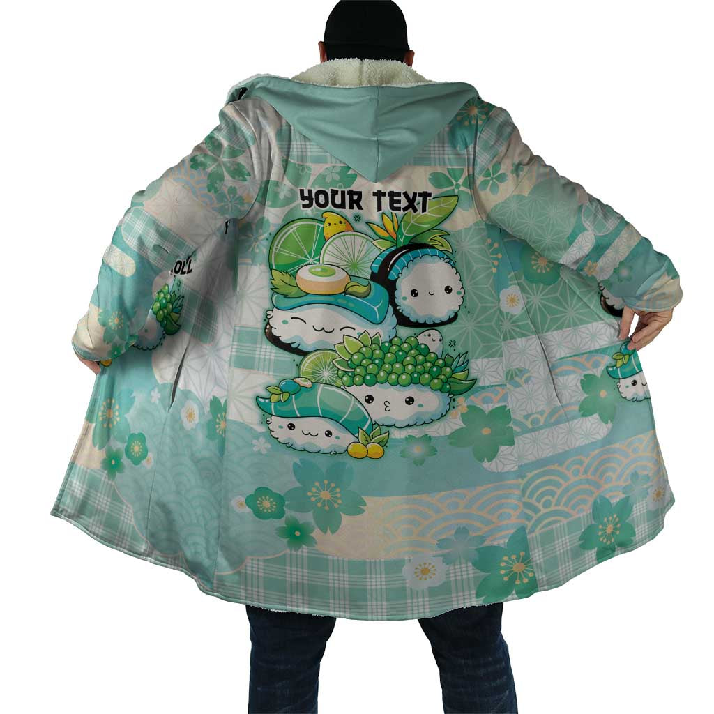 Personalized Japanese Kawaii Sushi Cloak Green Wagara Palaka This Is How I Roll LT9 - Polynesian Pride