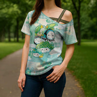 Personalized Japanese Kawaii Sushi Cross Shoulder Shirt Green Wagara Palaka This Is How I Roll LT9 - Polynesian Pride