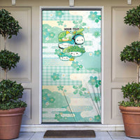 Personalized Japanese Kawaii Sushi Door Cover Green Wagara Palaka This Is How I Roll LT9 Green - Polynesian Pride