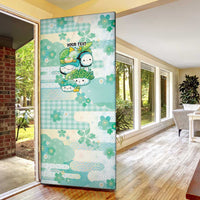 Personalized Japanese Kawaii Sushi Door Cover Green Wagara Palaka This Is How I Roll LT9 - Polynesian Pride