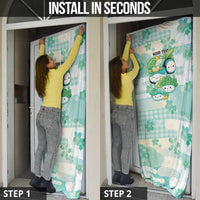 Personalized Japanese Kawaii Sushi Door Cover Green Wagara Palaka This Is How I Roll LT9 - Polynesian Pride