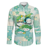 Personalized Japanese Kawaii Sushi Family Matching Puletasi and Hawaiian Shirt Green Wagara Palaka This Is How I Roll
