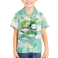 Personalized Japanese Kawaii Sushi Family Matching Short Sleeve Bodycon Dress and Hawaiian Shirt Green Wagara Palaka This Is How I Roll