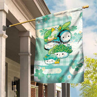 Japanese Kawaii Sushi Garden Flag Green Wagara Palaka This Is How I Roll LT9 House Flag Green - Polynesian Pride