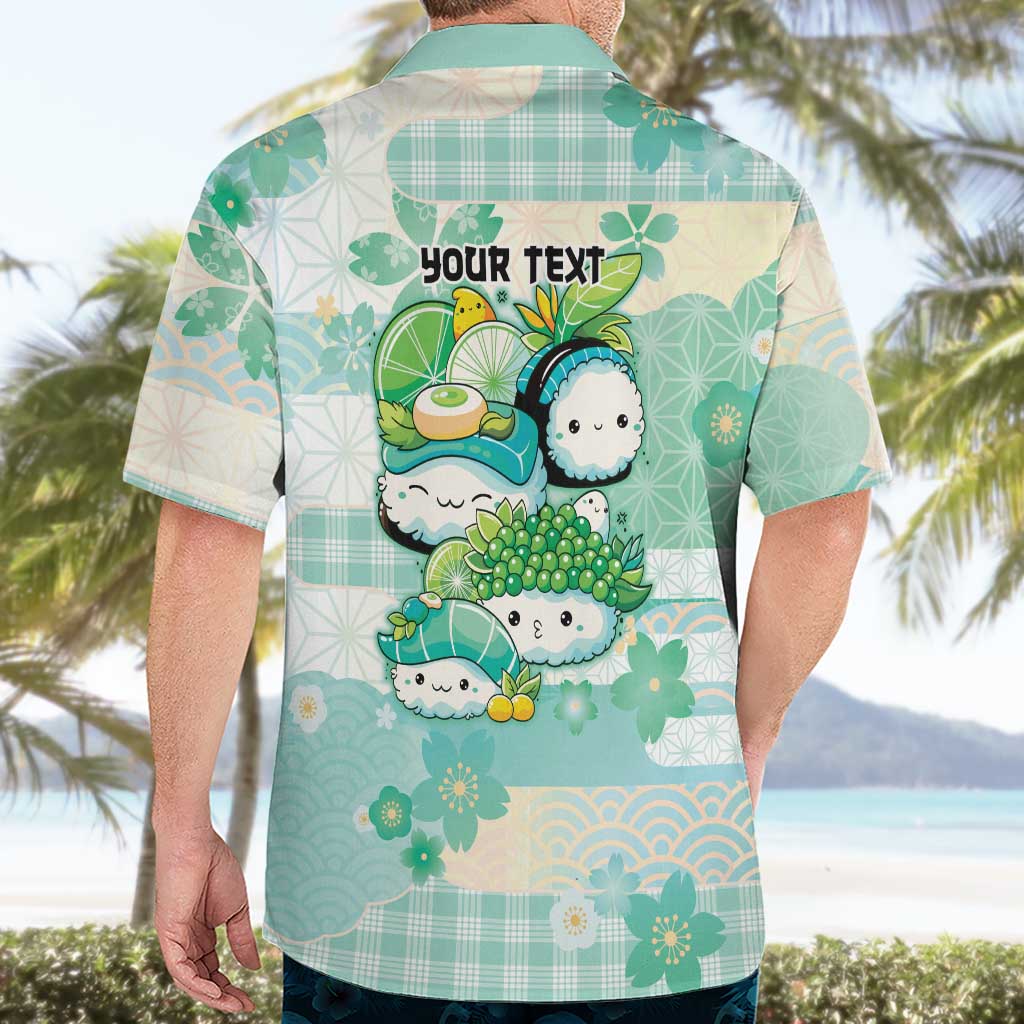 Personalized Japanese Kawaii Sushi Hawaiian Shirt Green Wagara Palaka This Is How I Roll LT9 - Polynesian Pride
