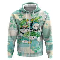Personalized Japanese Kawaii Sushi Hoodie Green Wagara Palaka This Is How I Roll LT9 Zip Hoodie Green - Polynesian Pride