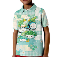 Personalized Japanese Kawaii Sushi Kid Polo Shirt Green Wagara Palaka This Is How I Roll LT9 Kid Green - Polynesian Pride