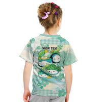Personalized Japanese Kawaii Sushi Kid T Shirt Green Wagara Palaka This Is How I Roll LT9 - Polynesian Pride