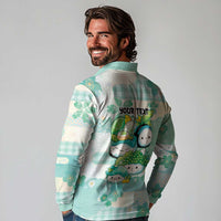 Personalized Japanese Kawaii Sushi Long Sleeve Polo Shirt Green Wagara Palaka This Is How I Roll LT9 - Polynesian Pride