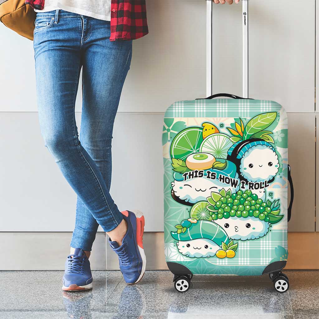 Japanese Kawaii Sushi Luggage Cover Green Wagara Palaka This Is How I Roll
