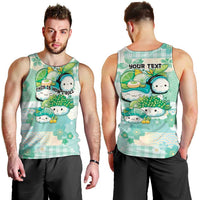 Personalized Japanese Kawaii Sushi Men Tank Top Green Wagara Palaka This Is How I Roll LT9 - Polynesian Pride