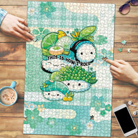 Japanese Kawaii Sushi Puzzle Green Wagara Palaka This Is How I Roll LT9 Green - Polynesian Pride