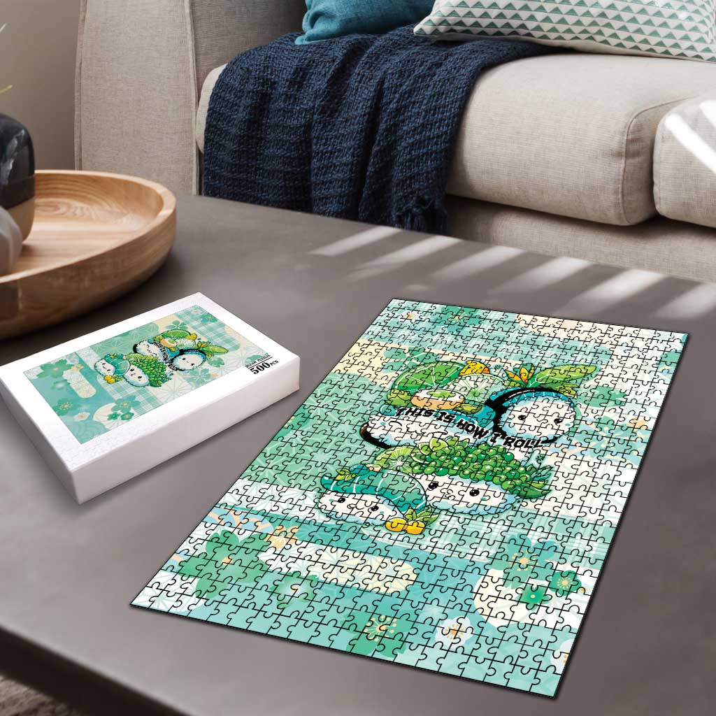 Japanese Kawaii Sushi Puzzle Green Wagara Palaka This Is How I Roll LT9 - Polynesian Pride