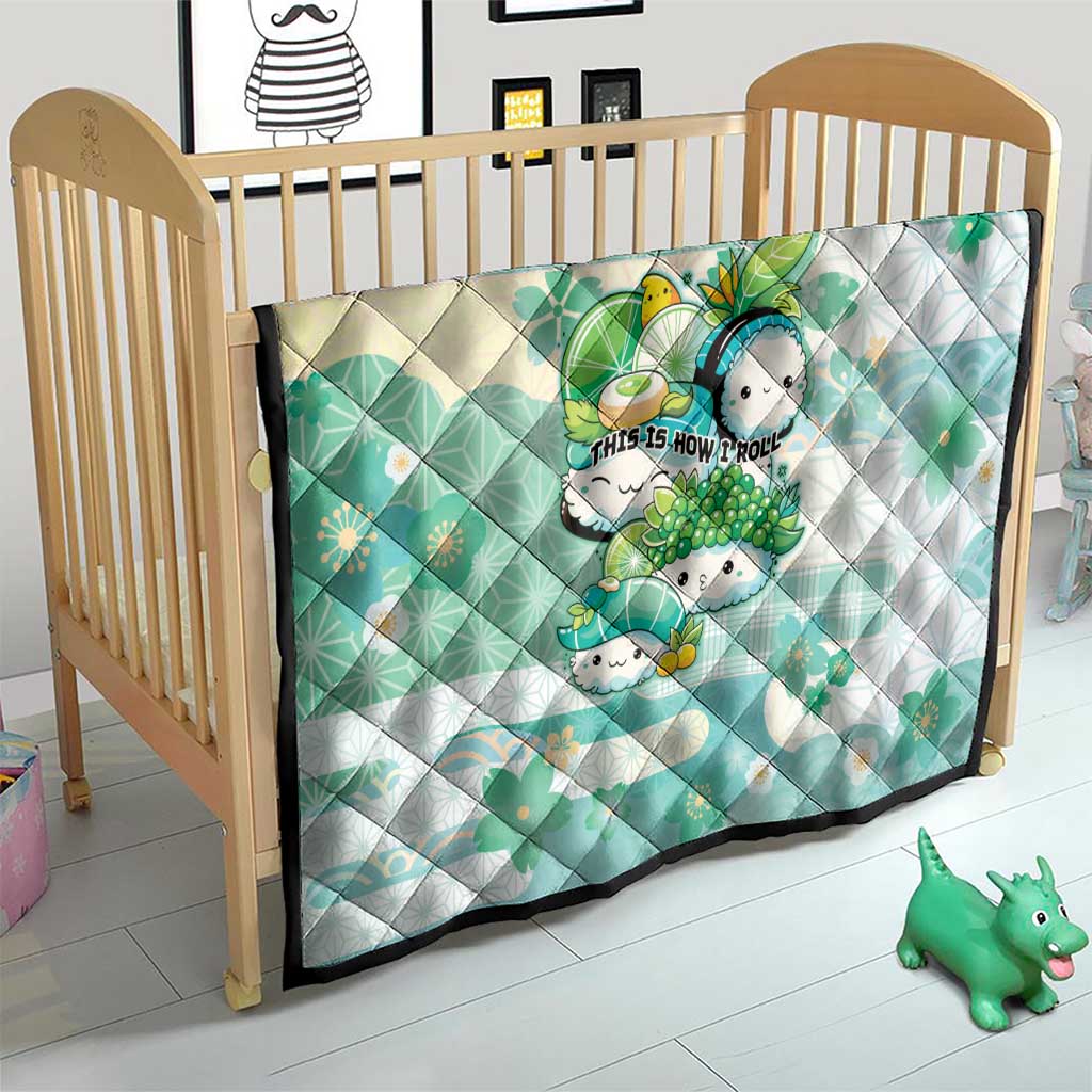 Japanese Kawaii Sushi Quilt Green Wagara Palaka This Is How I Roll LT9 - Polynesian Pride
