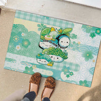 Japanese Kawaii Sushi Rubber Doormat Green Wagara Palaka This Is How I Roll LT9 - Polynesian Pride
