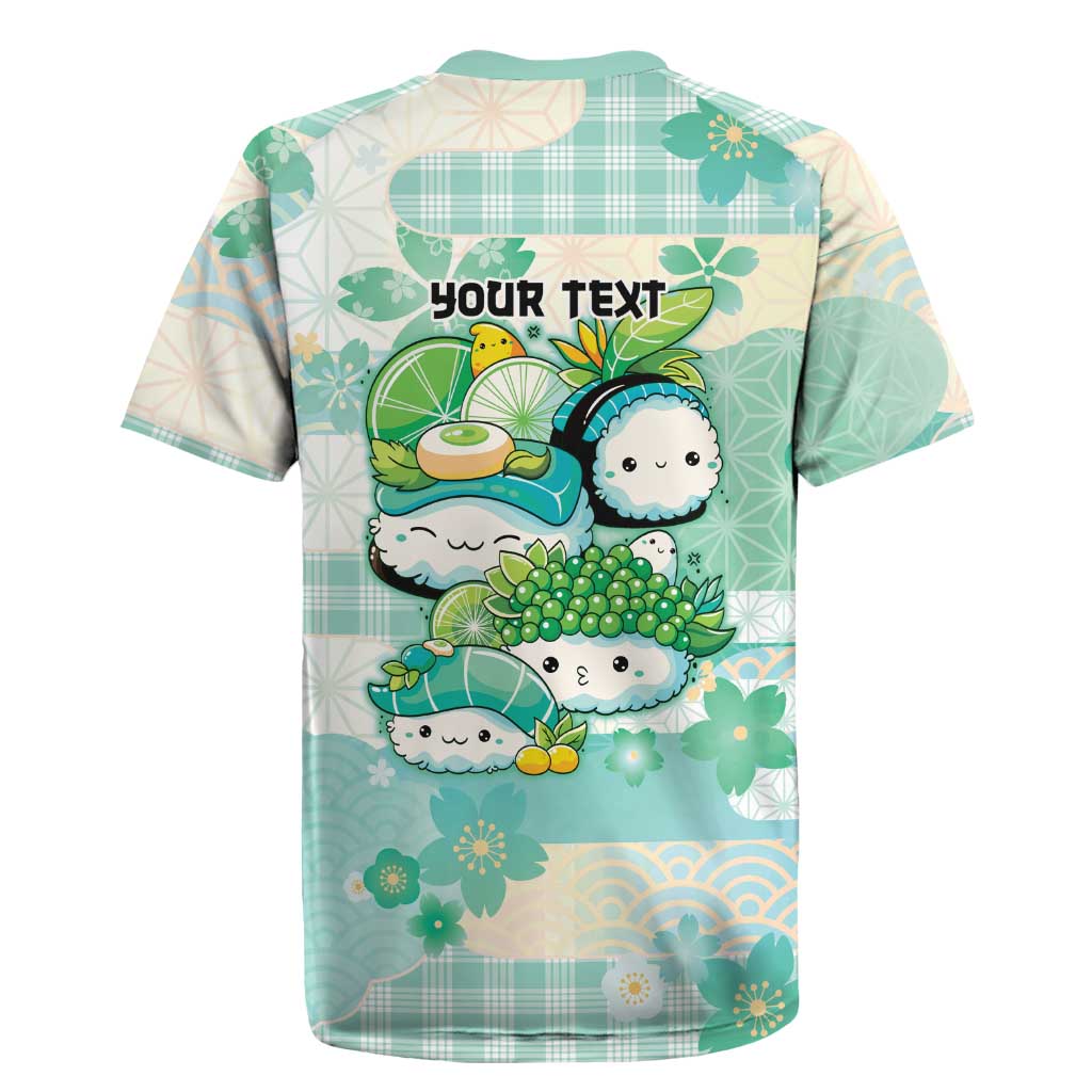 Personalized Japanese Kawaii Sushi Rugby Jersey Green Wagara Palaka This Is How I Roll