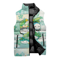 Personalized Japanese Kawaii Sushi Sleeveless Puffer Jacket Green Wagara Palaka This Is How I Roll LT9 - Polynesian Pride