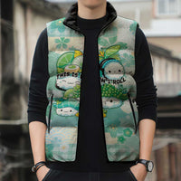Personalized Japanese Kawaii Sushi Sleeveless Puffer Jacket Green Wagara Palaka This Is How I Roll LT9 - Polynesian Pride