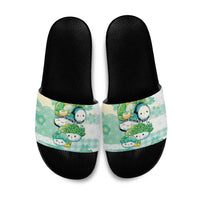 Japanese Kawaii Sushi Slide Sandals Green Wagara Palaka This Is How I Roll LT9 Green - Polynesian Pride