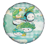 Japanese Kawaii Sushi Spare Tire Cover Green Wagara Palaka This Is How I Roll LT9 - Polynesian Pride