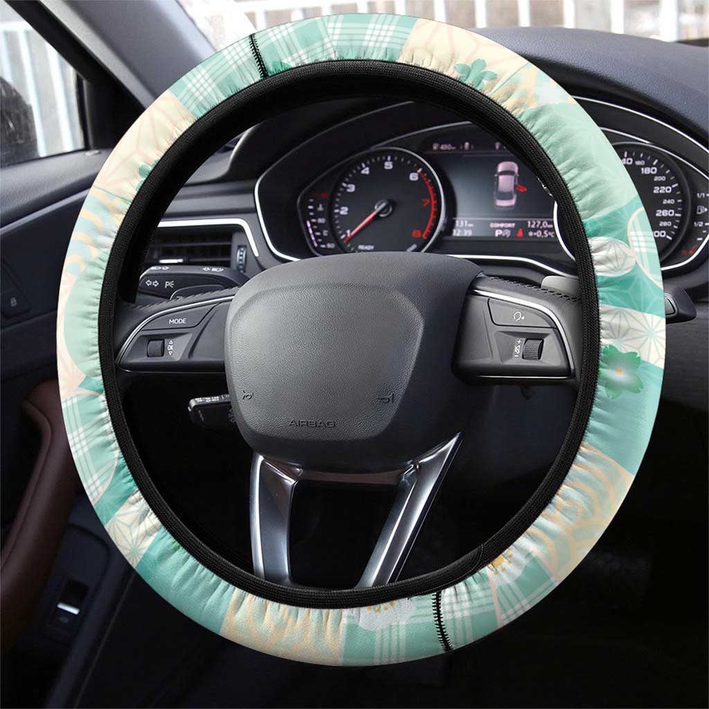 Japanese Kawaii Sushi Steering Wheel Cover Green Wagara Palaka This Is How I Roll LT9 - Polynesian Pride