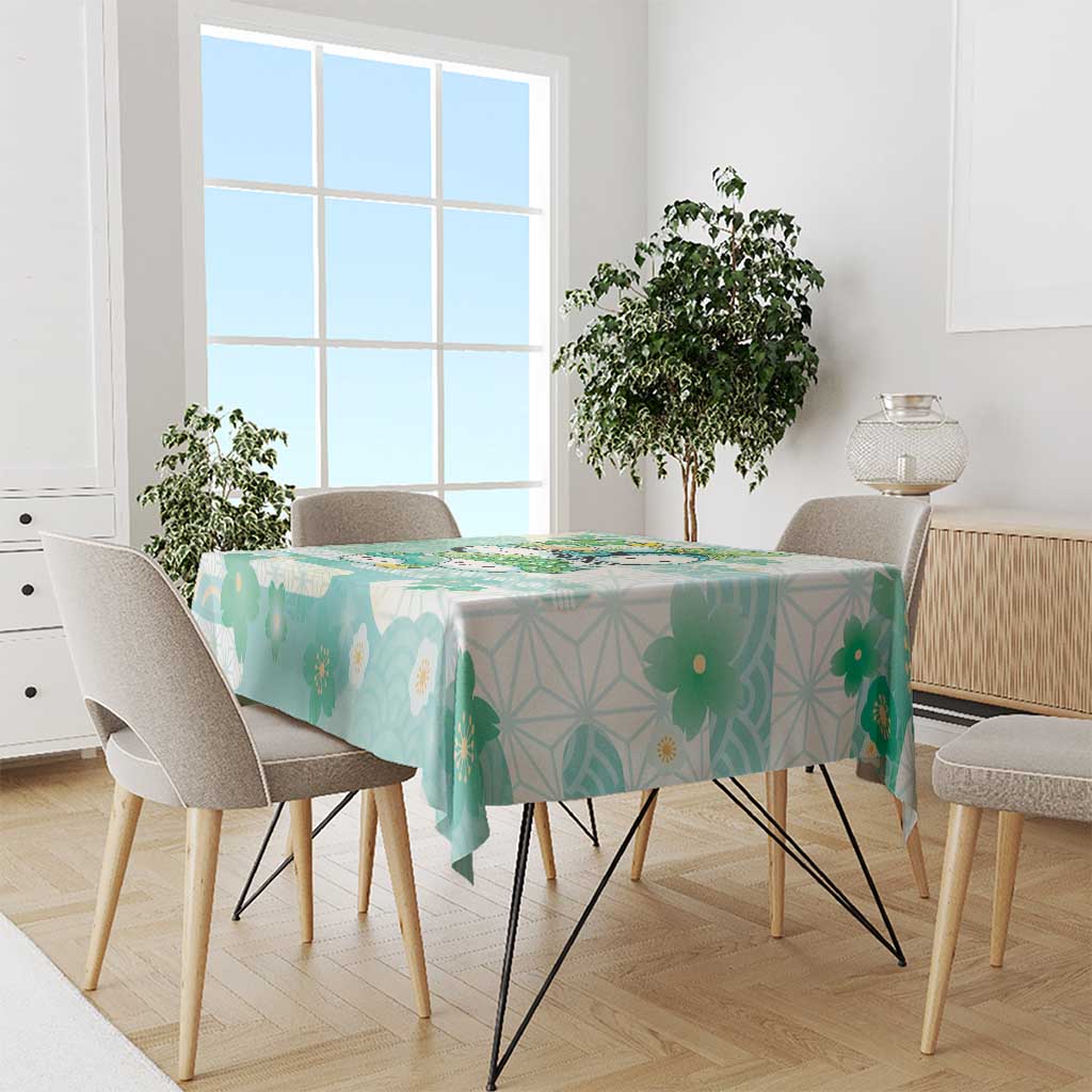 Japanese Kawaii Sushi Tablecloth Green Wagara Palaka This Is How I Roll LT9 - Polynesian Pride