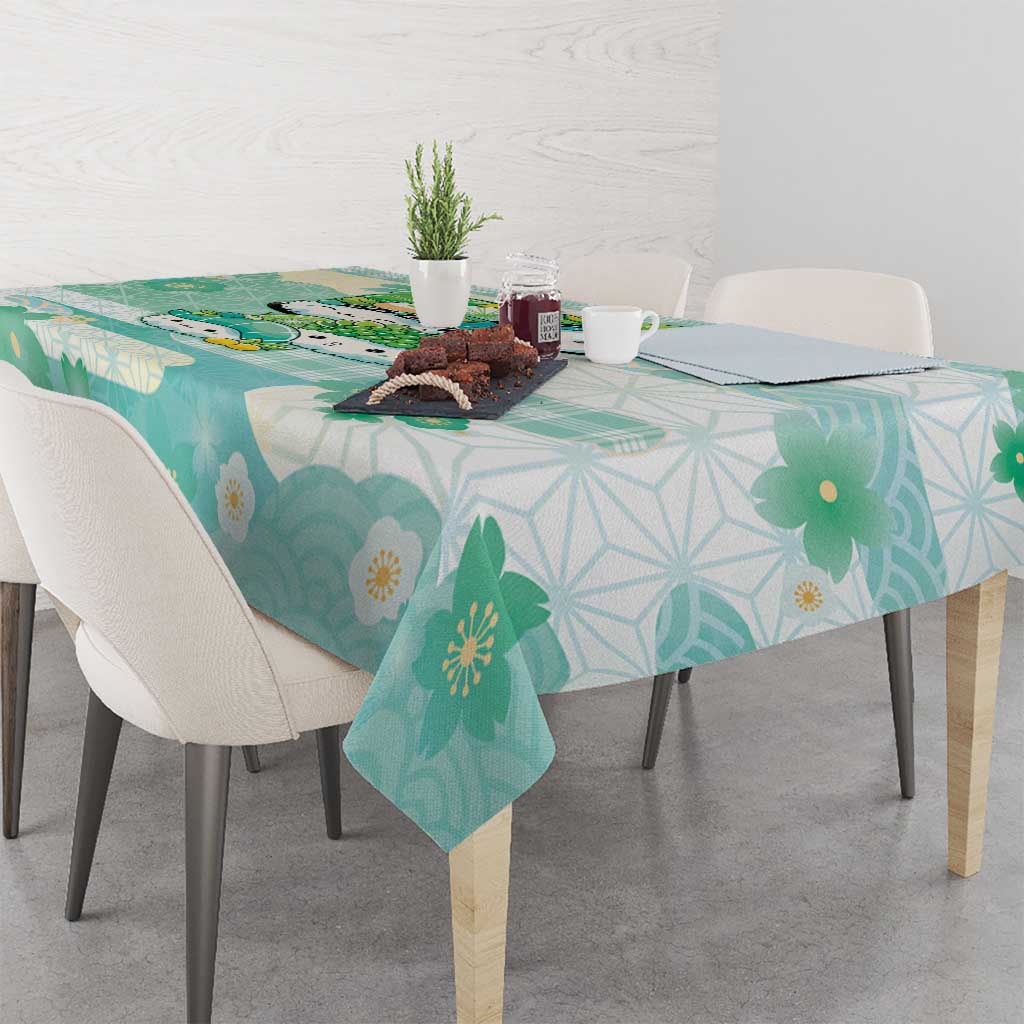 Japanese Kawaii Sushi Tablecloth Green Wagara Palaka This Is How I Roll LT9 - Polynesian Pride